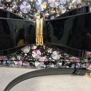Betsey‎ Johnson XOLYLA Crossbody Black Patent Leather Finish Holiday!